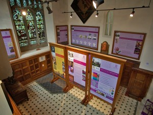 Picture of interpretation panels from above