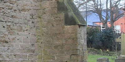 North aisle buttress with significant movement