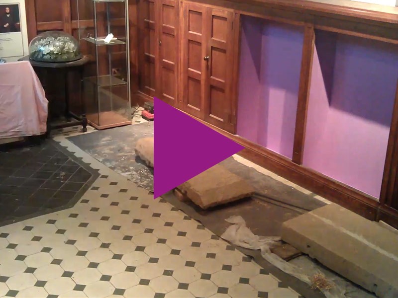 Time-lapse of restoration of our mediaeval coffin lids heritage