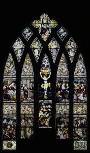Kempe stained glass window in the Chancel, St Mary Magdalene church, Hucknall