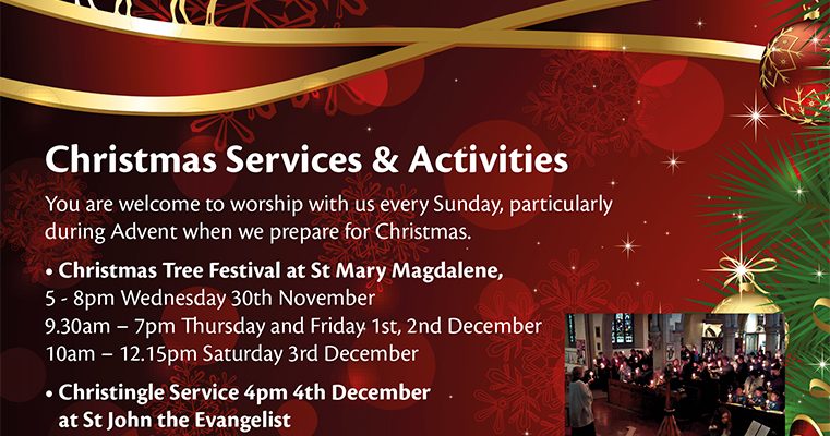 Christmas Services and Activities at St Mary Magdalene with St John the Evangelist churches, Hucknall 2022